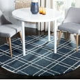thumbnail image 2 of SAFAVIEH Himalaya Maralyn Geometric Wool Area Rug, Navy/Silver, 4' x 4' Round, 2 of 8