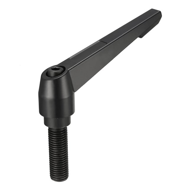 Mango de palanca de sujeción ajustable métrico Uxcell M16 x 50mm con perno negro