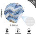 thumbnail image 2 of Ryvnso Blue Gold Marble Round Plate Mats Dining Table Placemat Set of 4 for Holiday Decoration, 2 of 7