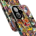 thumbnail image 2 of Urban Graffiti Art Phone Case, Basquiat Art iPhone Case, Bold Abstract Street Style iPhone Cover, Colorful Expressionist Protective Case for iPhone 16 15 14 13 12 11 Plus Pro Max Mini, 2 of 6