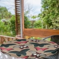thumbnail image 2 of Ambesonne Butterfly Fitted Round Tablecloth, Butterflies Dream Pattern, 40"- 44" Diameter, Ecru Coral and Dark Teal, 2 of 5