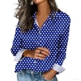 thumbnail image 2 of Veste en Jean Imprimée pour Femmes, Cardigan Décontracté à Manches Longues et Coupe Ample avec Boutons devant et Col à Revers, 2 of 5