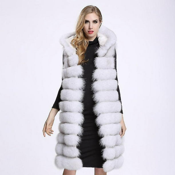 Long sale fur vest