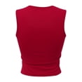 thumbnail image 3 of Ticikt Women's Quick-Dry Fitness Camisole with Supportive String Design for Running and Wear,Color:Red, 3 of 6