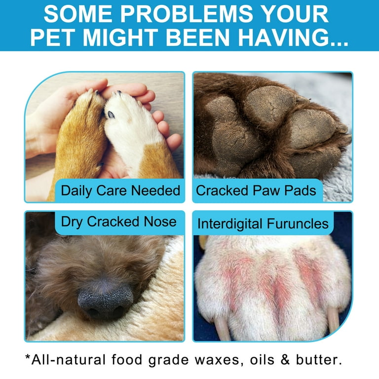 Oimmal Dog Paw Pad Balm Natural Pet Paw Balm Stick for Dry Itchy Cracked Irritated Skin Paw Protector Moisturizes Soothes Paws Nose Elbows