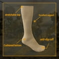 thumbnail image 5 of Diamond Star Men's Military Boot Socks – Quick-Dry Cotton Crew for Police, Fire, and Trekking/Hiking (Beige - 6 Pairs, Socks Size 10-13, Fit Men's Shoe Size 10-12), 5 of 6