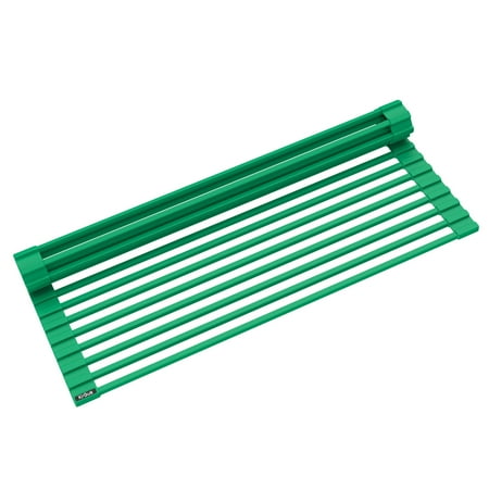 

KRAUS Multipurpose Workstation Sink Roll-Up Dish Drying Rack in Green