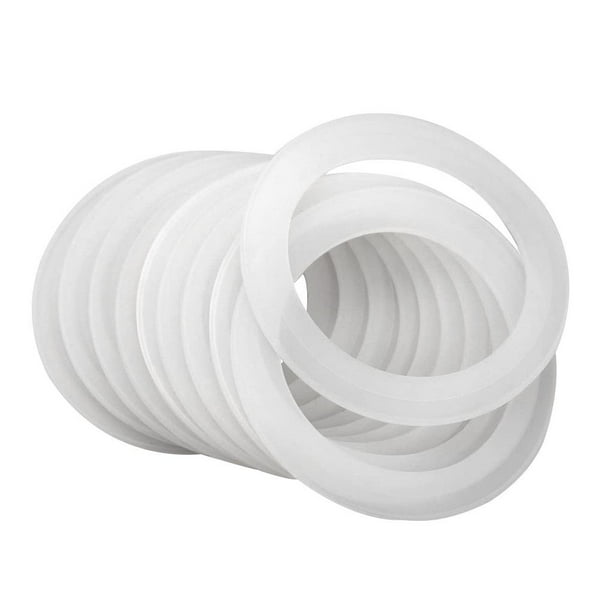 Bearachild Junta tórica de tarro, herramienta de sellado de tapa de lata, anillo de sellado en forma de O de silicona Flexible con ranura Cocina y Comedor 1 y 12 piezas