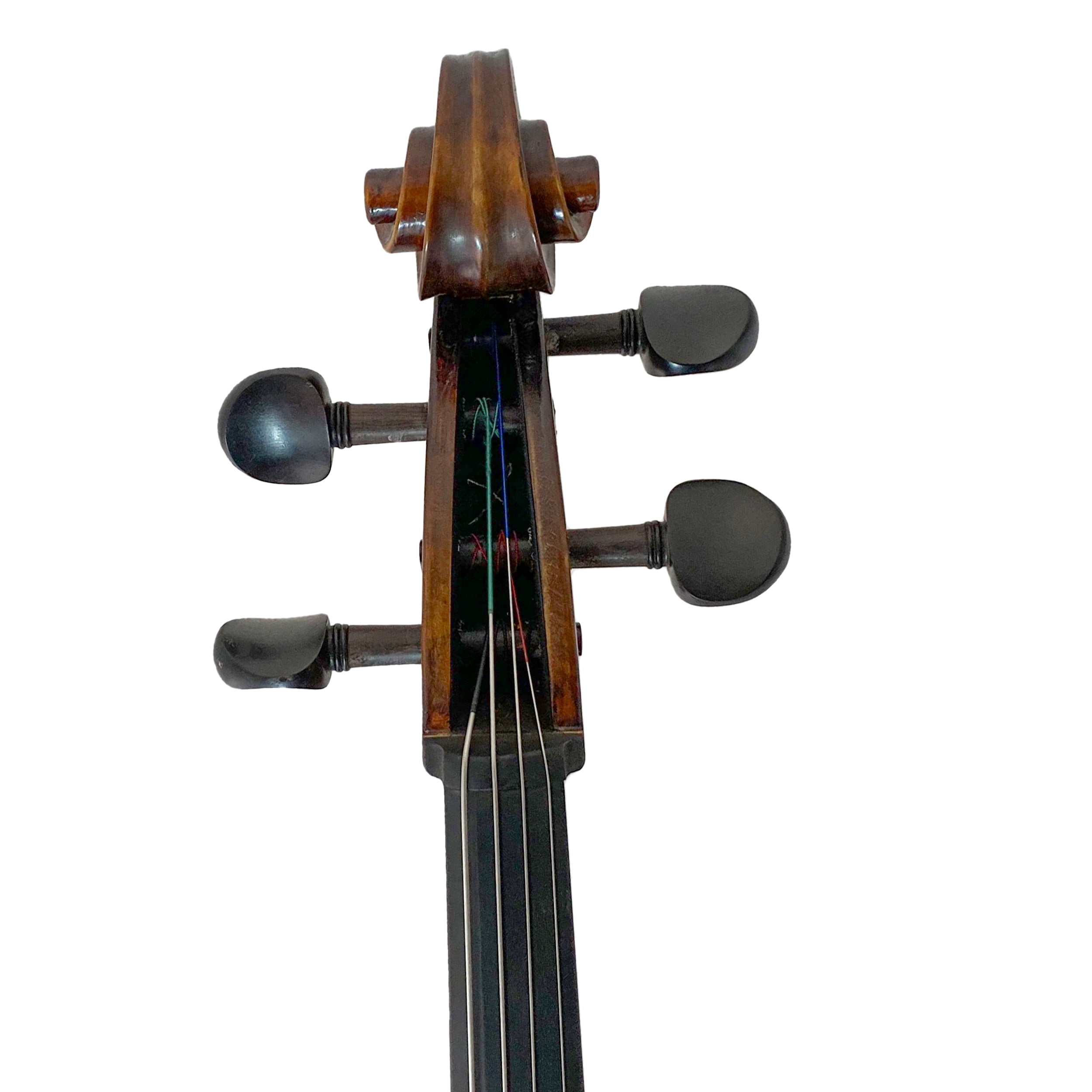 D’Luca Flamed Cello Outfit With Ebony fittings And Antique Finish, 1/2 Size