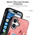 thumbnail image 5 of Dteck for iPhone 16 Plus Case Wallet with Card Holder,Ring Stand,RFID-Blocking PU Leather Protective Magnetic Flip Cover with Wrist Strap for iPhone 16 Plus 6.7",Pink, 5 of 10