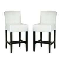 Whitney Ivory Bonded Leather Counterstools, Set of 2