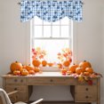 thumbnail image 4 of Blue Blueberry Tie Up Valance Curtains for Windows, Kitchen Curtains Window Treatments, Checkered Fruits Farmhouse Art Short Window Shades Valances for Bedroom Bathroom Cafe 42"x12", 4 of 8