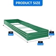thumbnail image 2 of Dextrus 12x4x1ft Galvanized Metal Raised Garden Bed with Gloves, Stakes & Support Rod for Outdoor Vegetables Flowers, Green, 2 of 6