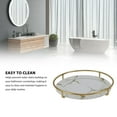thumbnail image 3 of Skid  Stylish Bathroom Vanity Tray For Cosmetics Jewelry, Space Organizer, Eco Friendly Material, Anti Slip Design, Exquisite Texture, Easy To Clean, Iron And Glass, 3 of 8
