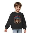 thumbnail image 3 of Girls Pullover Sweatshirt Fashion Cute Long Sleeve Cotton Shirt Crew Neck Comfort Casual Loose Tops Toddler Boys Clothes, Black, 7 Years, 3 of 4