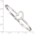 thumbnail image 3 of Sterling Silver Heart Bangle Made In Thailand qb1323, 3 of 5