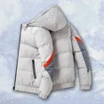 thumbnail image 4 of Abrigos acolchados con cremallera y capucha para hombre, parkas acolchadas con empalme, chaqueta de plumón para hombre, ropa exterior de invierno para jóvenes, reseñas coreanas, muchas 2024, 4 of 5