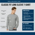 thumbnail image 4 of Tultex Men's Poly-Rich Long Sleeve T-Shirt Crewneck Tees (Black, S), 4 of 7