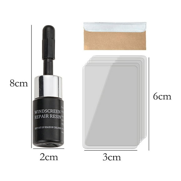 TechWave Automotive Glass Nano Car Window Glass Crack Chip Tool 3ml Car Roof Interior 47key2004 License Plate Light Cap Dome Light Car Spray Interior Automotive Upholstery Care Products Bling Key Fob