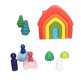 thumbnail image 3 of 16 Piezas Bloques Arqueados de Madera Bloques de Construcción Juego de Equilibrio Apilable Juguetes Educativos para NiñosDX‑House, 3 of 5
