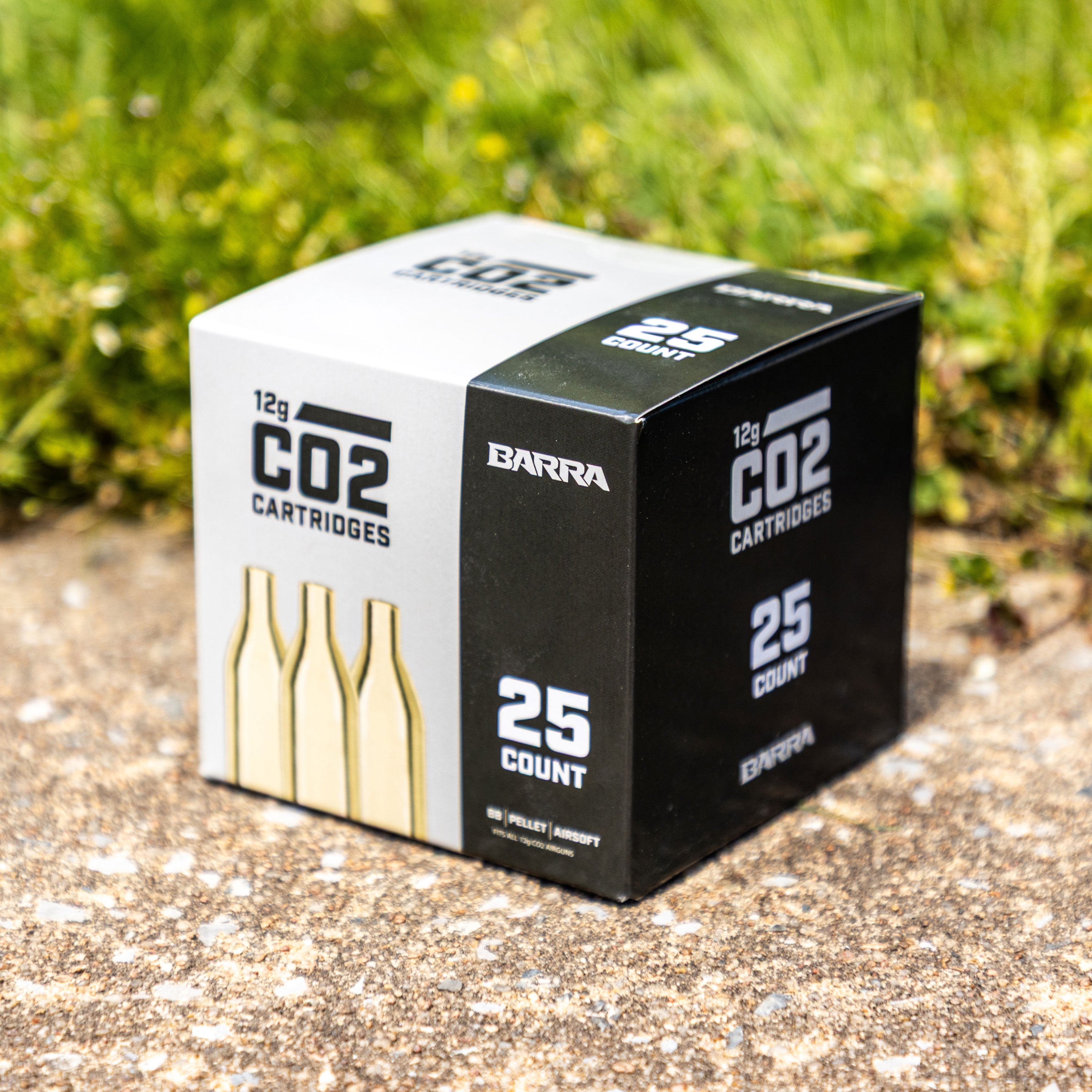 Barra Airguns, 12-Gram CO2 Cartridge, 25 Count, for Air Rifles