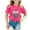 Hot Pink, variant on Tkrady Kids Girls New Crewneck Short Sleeve Tshirt Top Valentines Day Cute Graphic Casual Tee, Sizes 1-12 Years