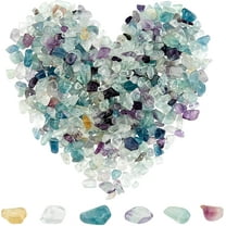 1 Box 400Pcs Genuine Fluorite Chips 5-8mm Long Fluorite Tumbled Chips Irregular Chip Stone Beads Gemstone Semi Precious for DIY Jewelry Making Bracelet Necklace Supplies colorful