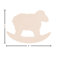 thumbnail image 6 of Wood Shape Rocking Sheep 6x5", 6 of 6