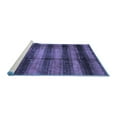 thumbnail image 2 of Ahgly Company Machine Washable Indoor Square Abstract Blue Modern Area Rugs, 7' Square, 2 of 4