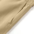 thumbnail image 6 of Men's Joggers Cargo Work Pants, Elastic Waist Drawstring Straight Leg, Quick Dry Lightweight Stretchy Multi-Pocket, Casual Hiking Running Athletic Daily | AKLJWH,Khaki S, 6 of 9