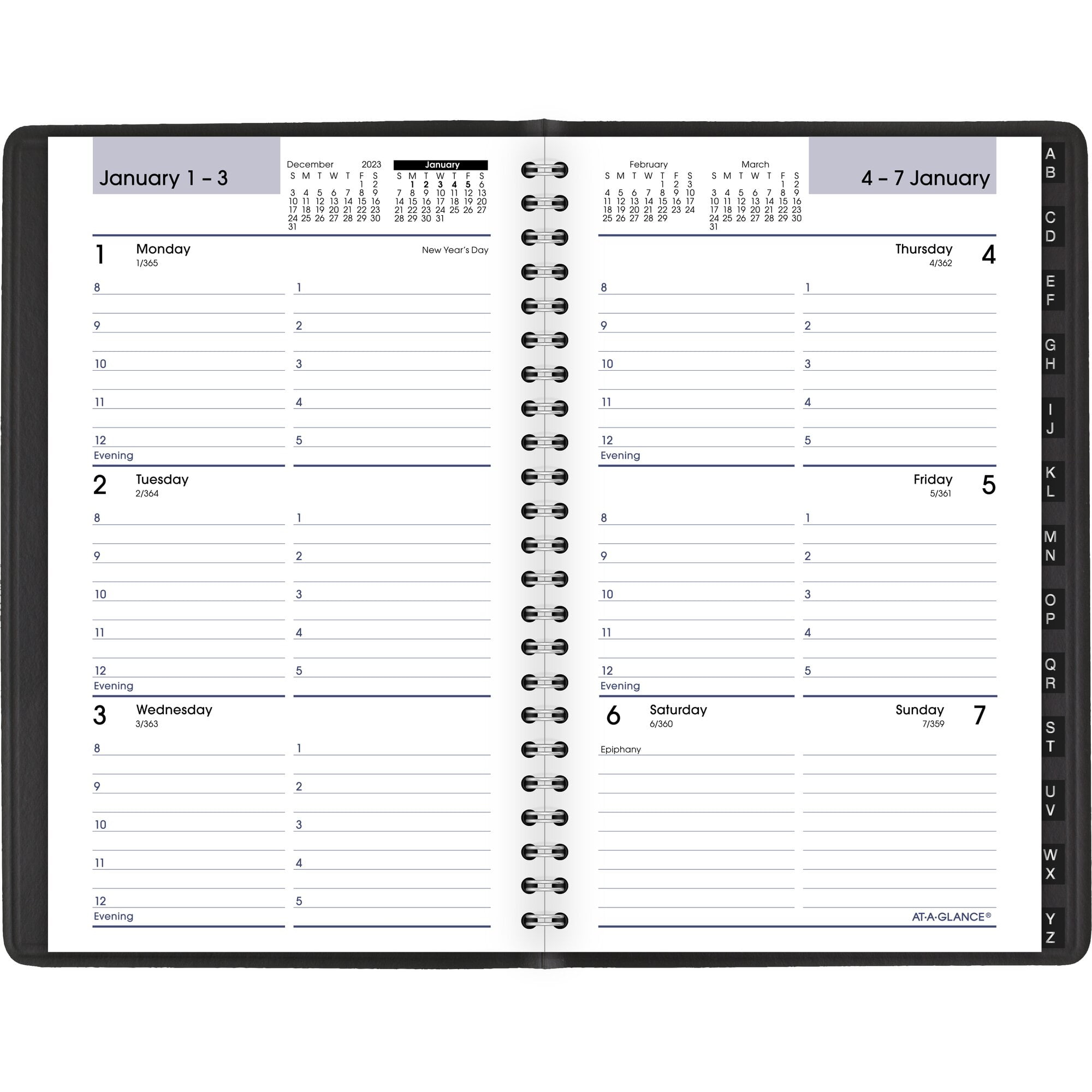 11057-2024 Diary - DIN A6, Cork, 192 Pages, 1 Week on 1 Page, Agenda,  Weekly Planner