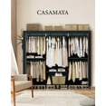 thumbnail image 2 of CASAMAYA Armario portátil, armario de capacidad extra grande de 81,5 pulgadas con cubierta, organizador de almacenamiento de ropa con estantes y 5 varillas para colgar, fácil de montar, negro PCT136B0, 2 of 5