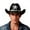 Black, variant on Men's Five Pointed Star Casual Style Denim Style Hat Suitable For Stage Party Attire Black One Size