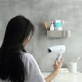 thumbnail image 3 of Rawiri Soporte para secador de pelo, decoración del hogar, organizador de mostrador de baño montado en la pared, almacenamiento de herramientas para el cuidado y peinado del cabello con cesta,, 3 of 8