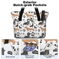 thumbnail image 2 of Tote Bag for Women - Dachshund Footprint Shoulder Bag - Large Utility Work Duffle Bag with Zipper Handbag for Travel, Work, Sprots, 2 of 5