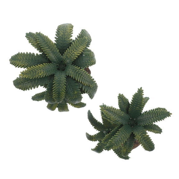 Miniature Artificial Trees for Decoration 2pcs Realistic Design Assorted Color Plastic