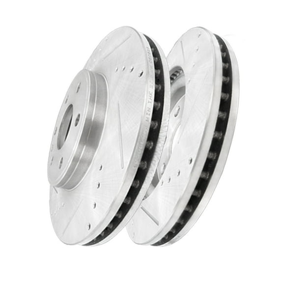 Front Drilled Brake Rotors For 2007-2016 GMC Acadia, 2009-2017 Chevy Traverse, 2017 GMC Acadia Limited, 2008-2017 Buick Enclave, 07-10 Saturn Outlook, Automotive Replacement Brake Rotors