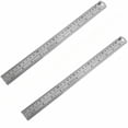 thumbnail image 3 of 2 Pcs Metal Ruler, 12 inch Ruler and Metal Rule 30 Centimeters and inch Ruler Steel Rulers Drawing Ruler, Measuring Ruler, 3 of 8