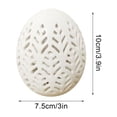 thumbnail image 2 of Handcrafted Hollowed-Out LED Ceramic Easter Egg - Light-Up White Porcelain Decor for Home Gift & Holiday Display (Fillable), Perfect Easter Fun Gifts Ideas & Year of The Horse Necessity, 3*3.9in, 2 of 7