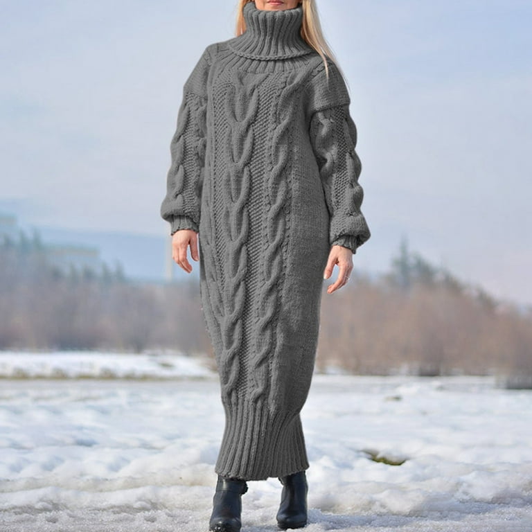 Turtleneck maxi 2024 sweater dress