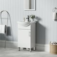 thumbnail image 3 of Eclife 18" Freestanding Single Bathroom Vanity with Center Round Ceramic Sink, 3 of 8