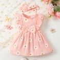 thumbnail image 5 of MEZZALL Girls Summer Flower Print Sleeveless Dress With Bow Tie And Headband Reversible Floral For Toddler And Baby O-Neck Comfort Dresses, 5 of 9
