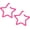 A pink star, variant on 80 90s Colorful Classic Big Star Triangle Heart Shape Hoop Earrings Retro Neon Frosted Geometric Candy Color Dangle Piercing Earring for Women Costume Accessory Party Jewelry[i8114]