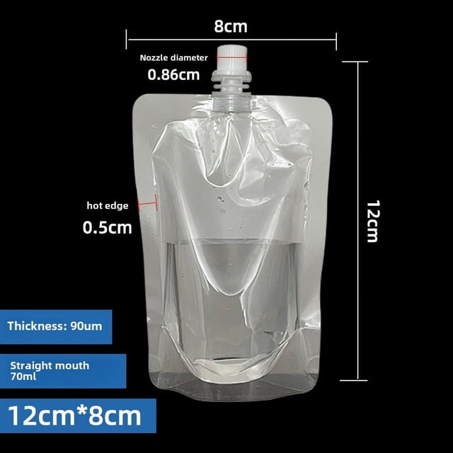 Bolsa de boca de succión autoportante transparente Bolsa de leche de soja para sopa de ciruelas Bolsa de medicina china Bolsa de bebidas de grado alimenticio para jugo de fruta Bolsa de cerveza para