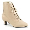 thumbnail image 2 of 2" Kitten Heel Ankle Boot - Cream Faux Leather, 9, 2 of 2