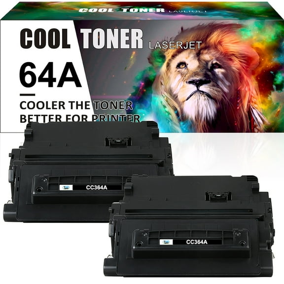 Cool Toner Compatible Toner Replacement for HP CC364A Use with LaserJet P4014 P4015n P4015x P4515n P4515x Printer Ink (Black, 2-Pack)