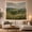 Country Valley, variant on Rolling Countryside under Voluminous Cloudy Sky, Peaceful Vintage for Nature Lovers, Rural Landscape Art, Housewarming Gift, Tapestry Wall Hanging for Study Room and Den