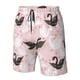thumbnail image 4 of Balery Swan And Flowers2 Traje de Baño Estilo Hawaiano para Hombre, Shorts de Secado Rápido con Bolsillos-Small, 4 of 6