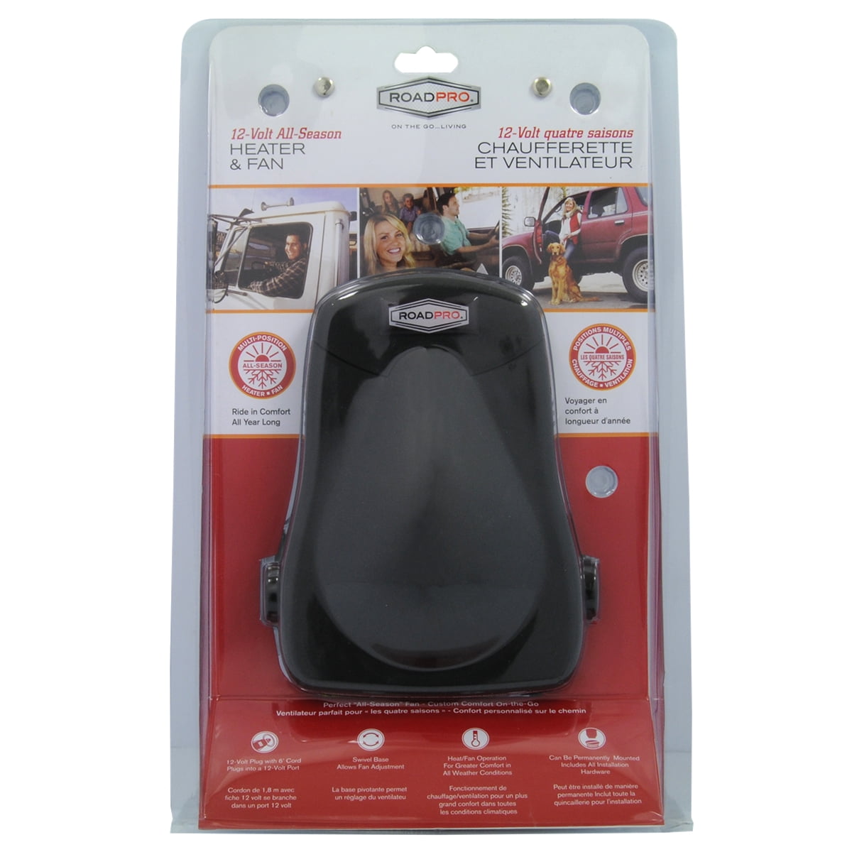 Roadpro 12-Volt Heater/Fan With Swivel Base - Walmart.com