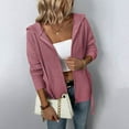 thumbnail image 2 of Vedolay Long Cardigans for Women Slim Fit Full Zipper Knit Sweater Casual Jacket with Pockets Pink,XL, 2 of 5
